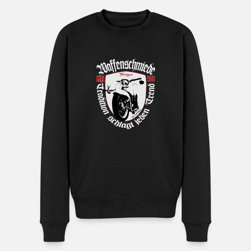 Ostmoped KR51 Schmiede Suhl DDR VEB IFA #moped - Männer Premium Bio Pullover - Schwarz