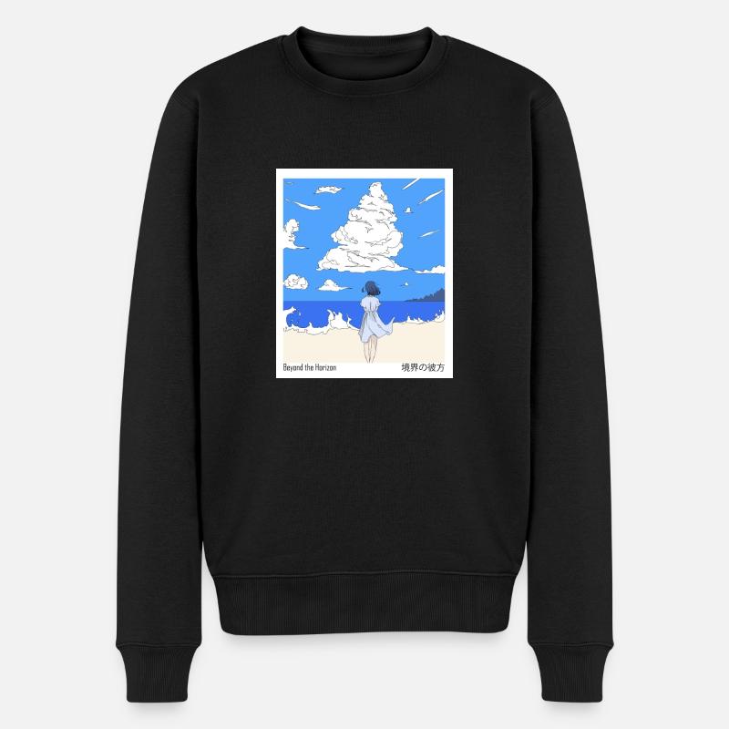 Au-delà de l'horizon - Pull Premium bio Homme - noir