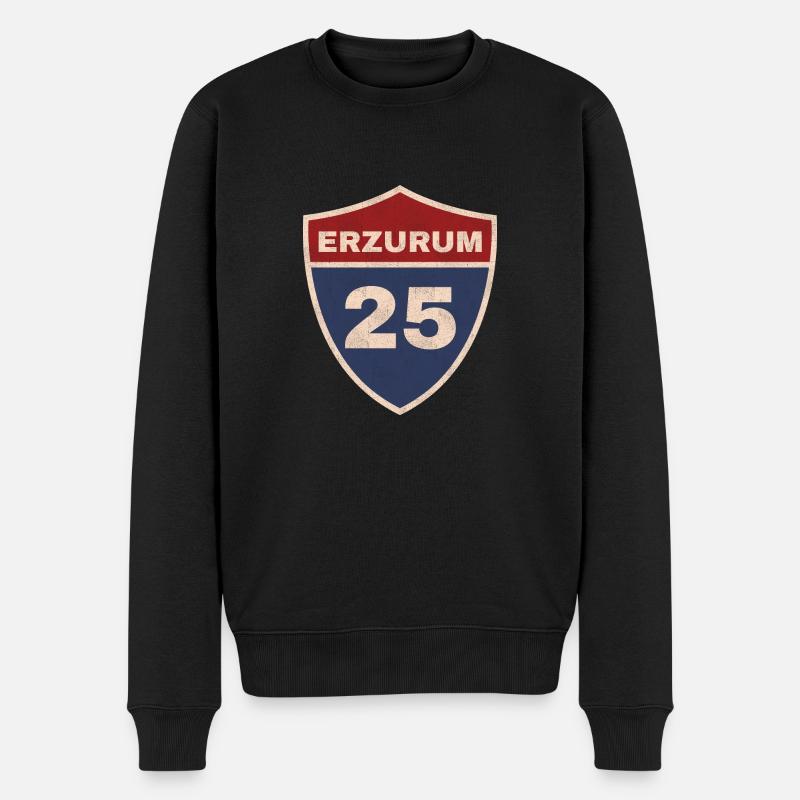Erzurum - Männer Premium Bio Pullover - Schwarz