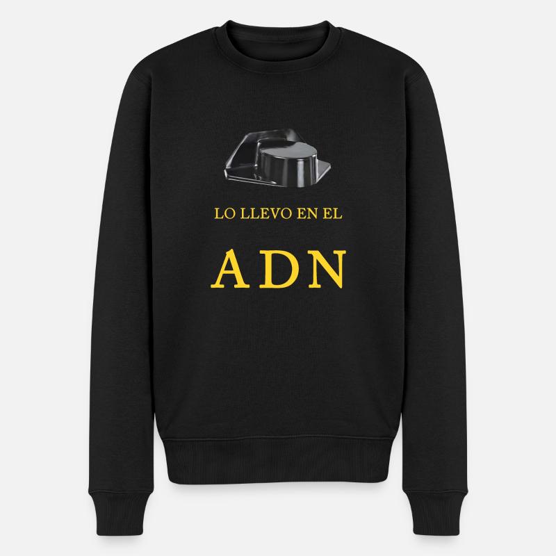 LO LLEVO EN EL ADN - Männer Premium Bio Pullover - Schwarz