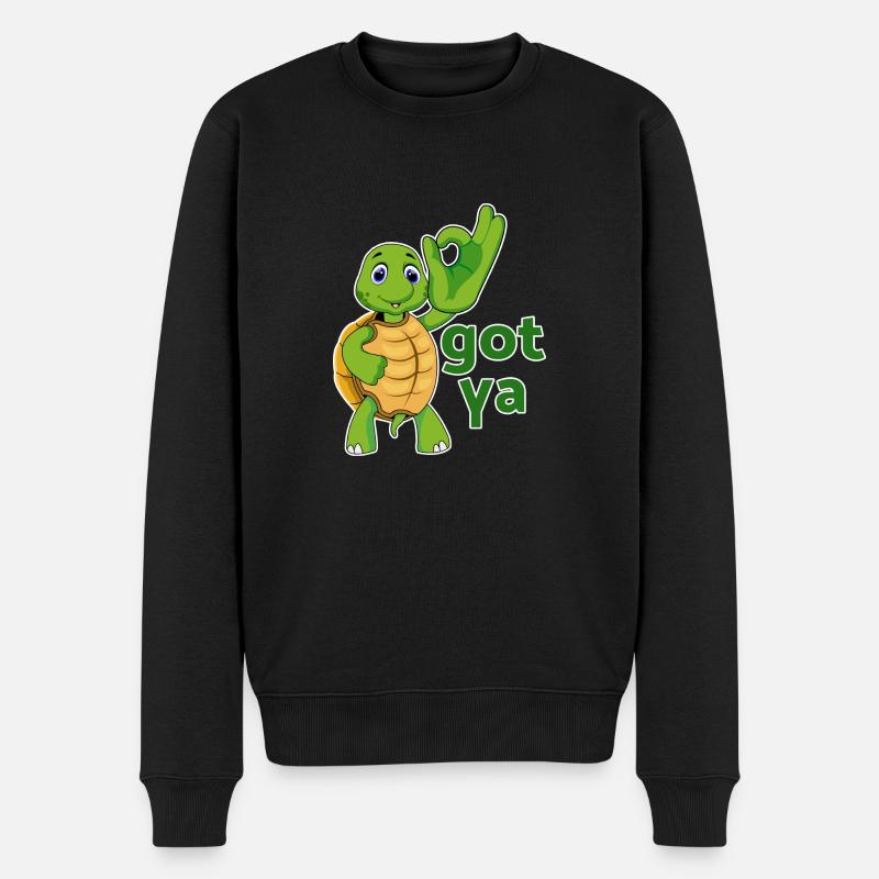 turtle turtle testudines toad - Men's Premium Organic Jumper - black