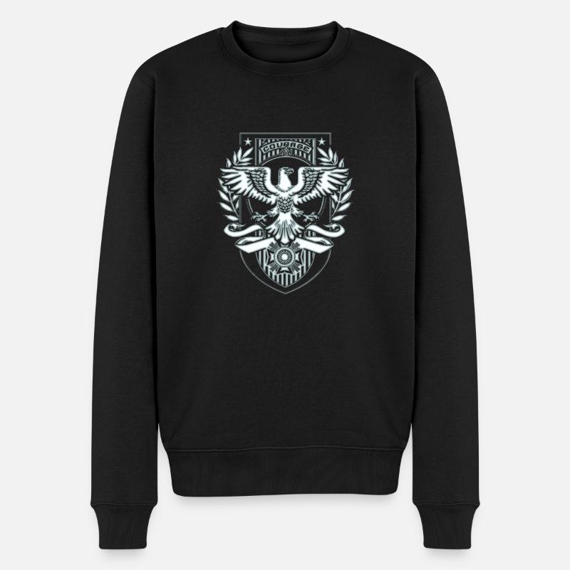 Armee - Männer Premium Bio Pullover - Schwarz