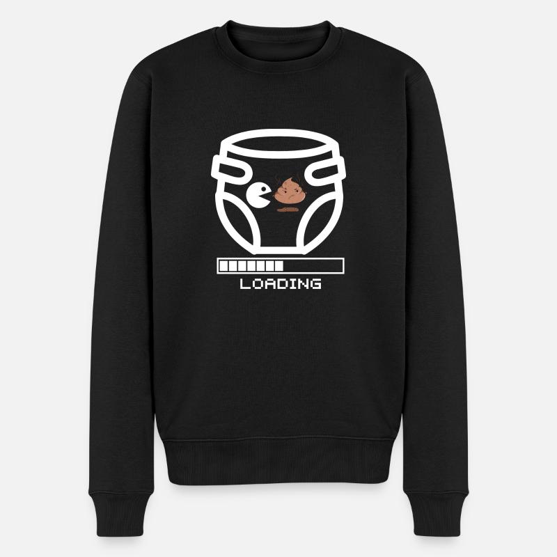 Papa Gamer Humor - Männer Premium Bio Pullover - Schwarz