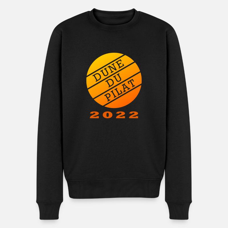 Dune du Pilat 2022, soleil, penché - Pull Premium bio Homme - noir