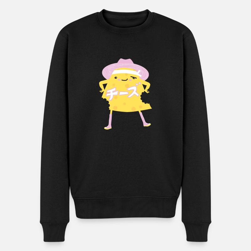 Fromage mordu. - Pull Premium bio Homme - noir
