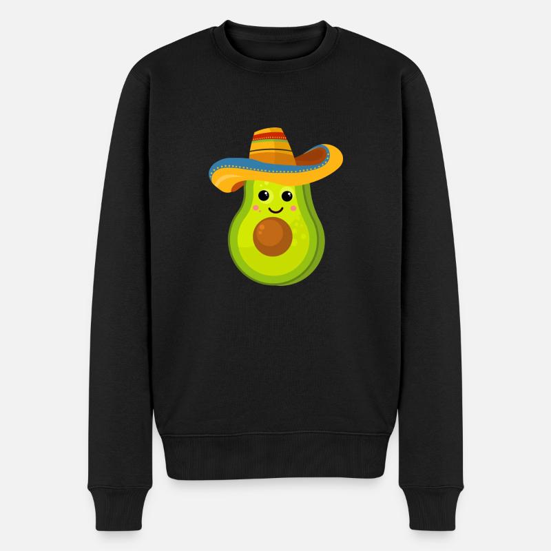 Charmant avocat mexicain de style kawaii - Pull Premium bio Homme - noir