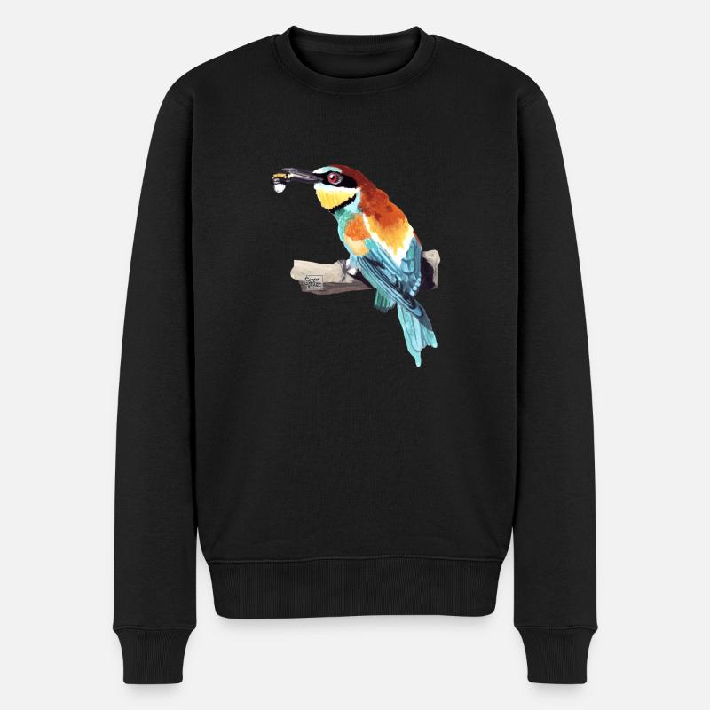 Bienenfresser Paar Teil 2 - Männer Premium Bio Pullover - Schwarz