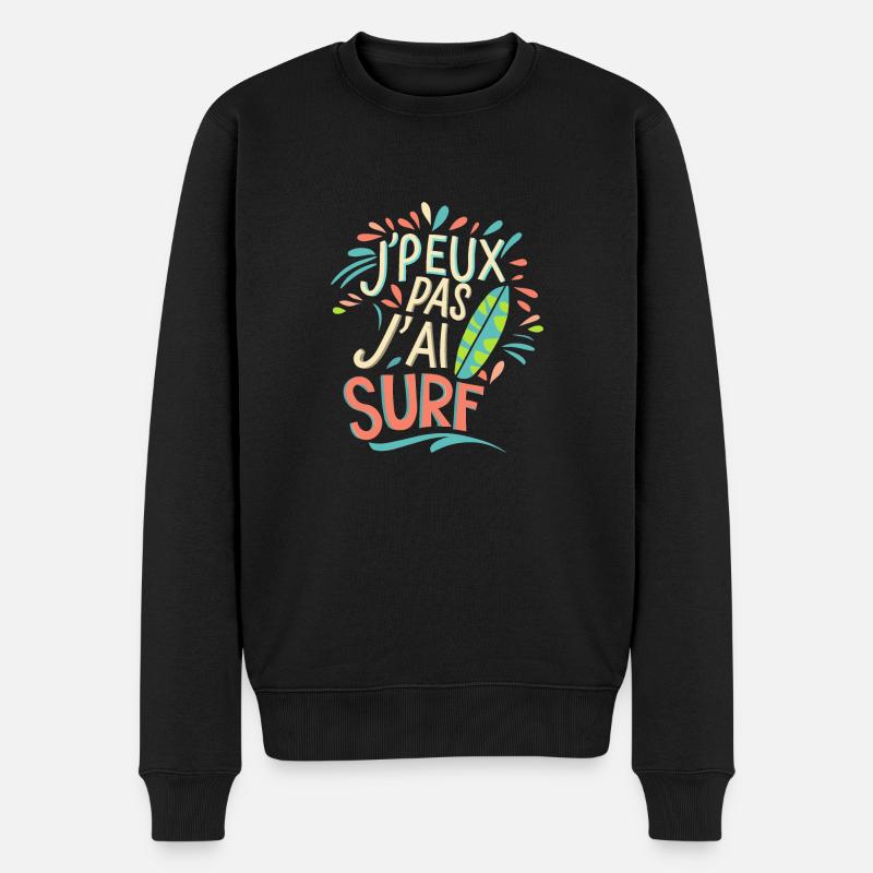 J'peux pas j'ai surf - Pull Premium bio Homme - noir