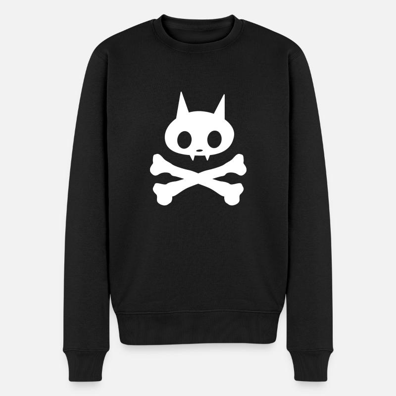 Chat squelette - Pull Premium bio Homme - noir