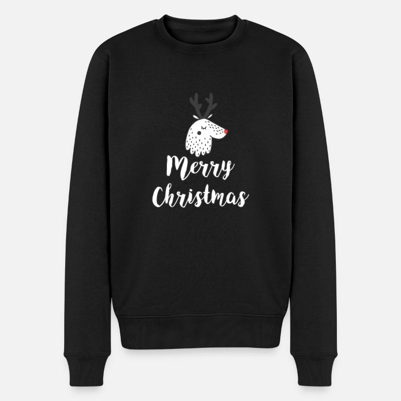 Merry Christmas - Männer Premium Bio Pullover - Schwarz