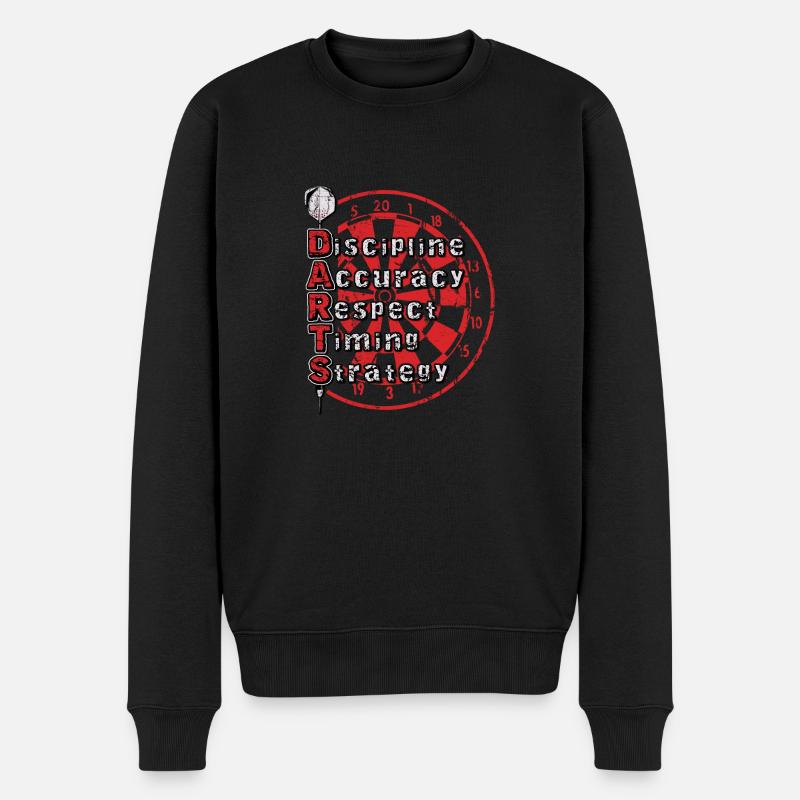 Dart færdigheder - Økologisk premium-sweatshirt til mænd - sort