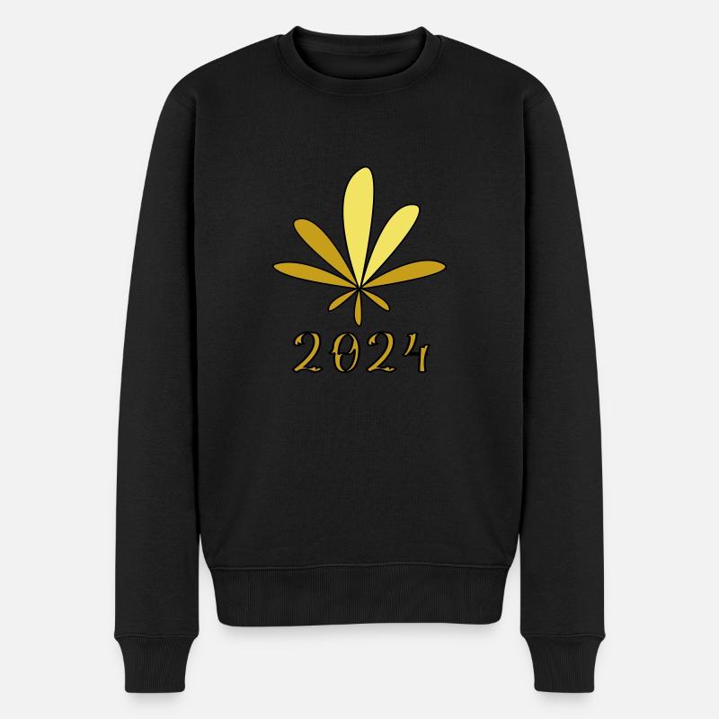 Feuille de chanvre - Pull Premium bio Homme - noir