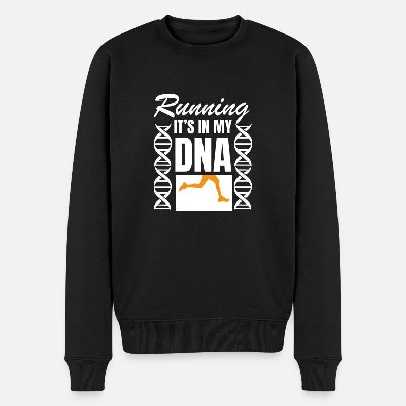 Marathon Running Jogging - Männer Premium Bio Pullover - Schwarz