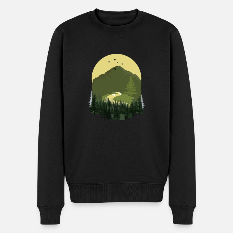 Wunderbar der Natur - Männer Premium Bio Pullover - Schwarz