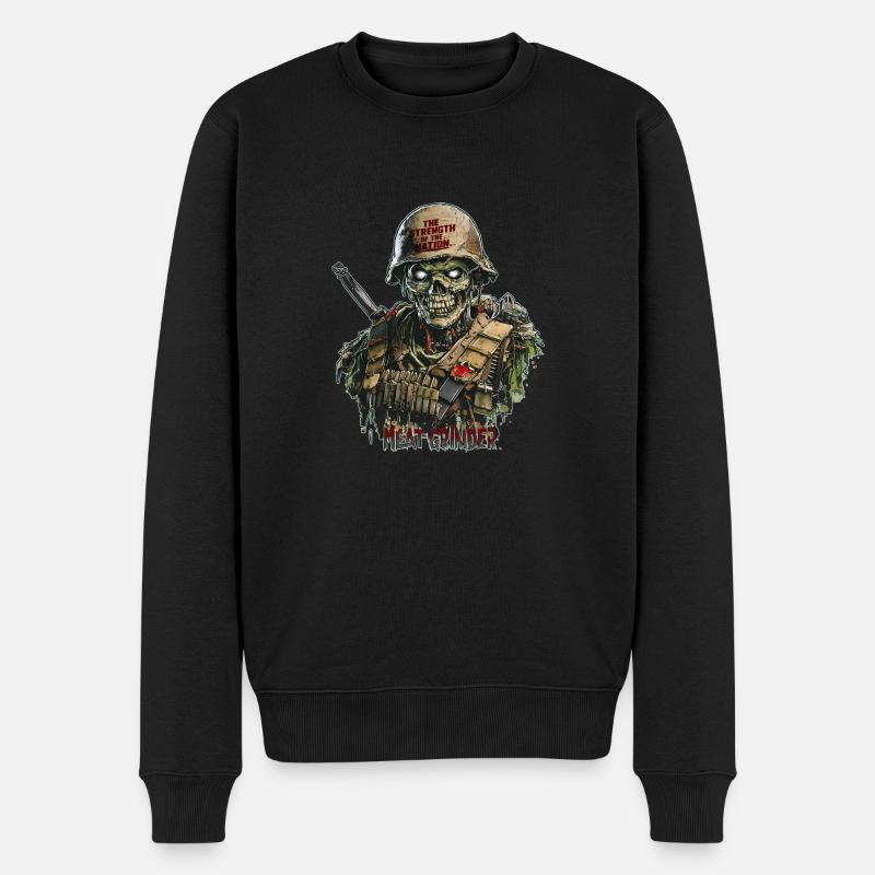 Fleischwolf - Männer Premium Bio Pullover - Schwarz