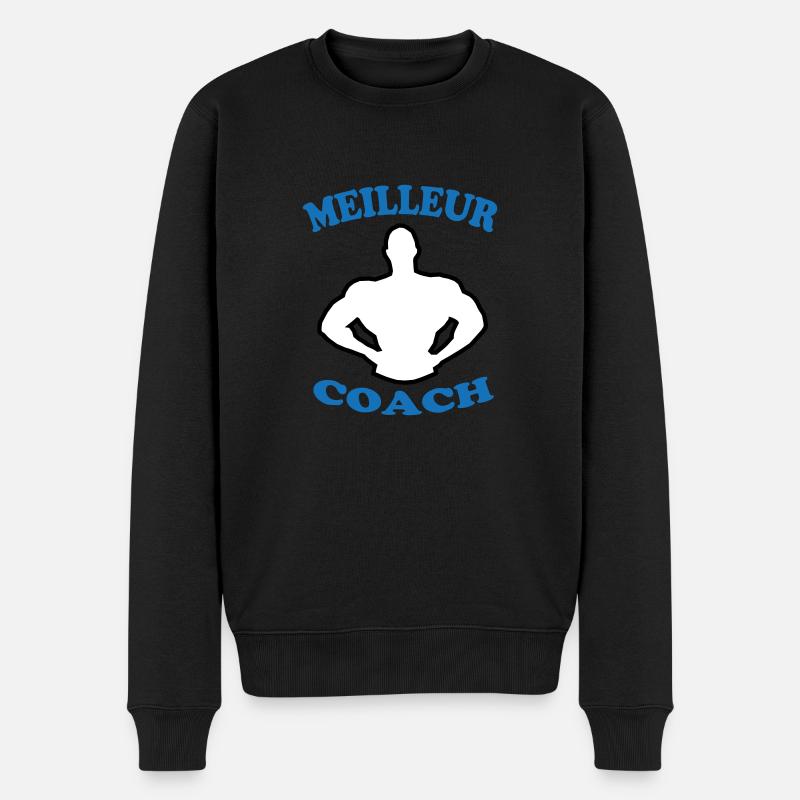 BESTER TRAINER 88 - Männer Premium Bio Pullover - Schwarz
