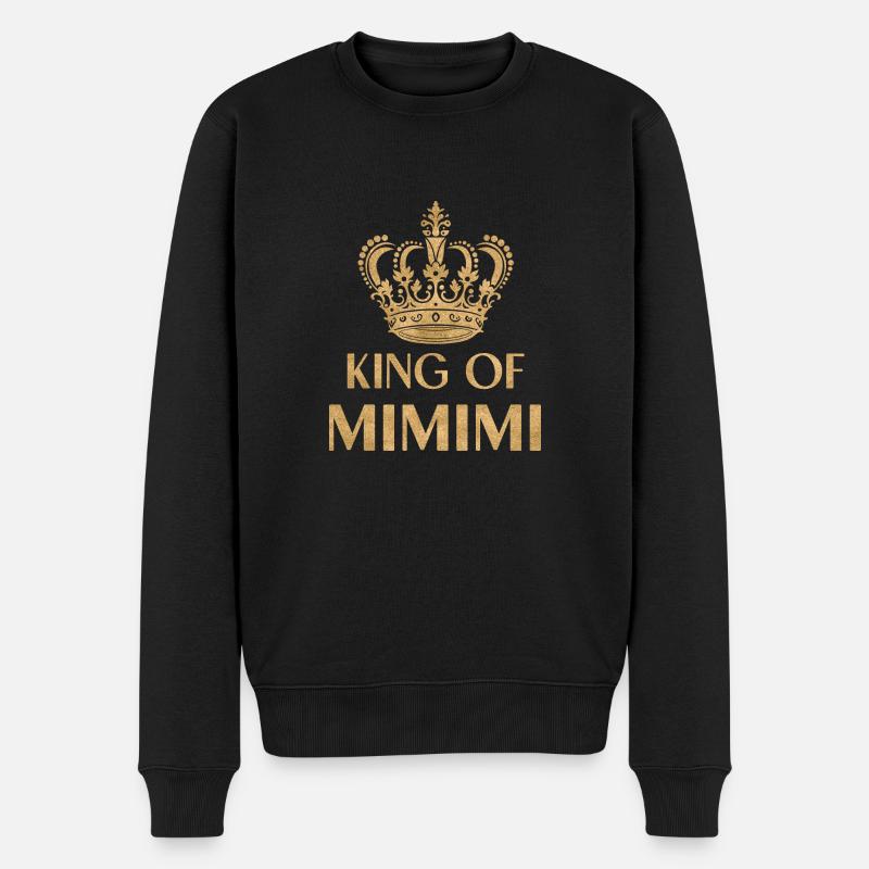 King of mimimi - Männer Premium Bio Pullover - Schwarz