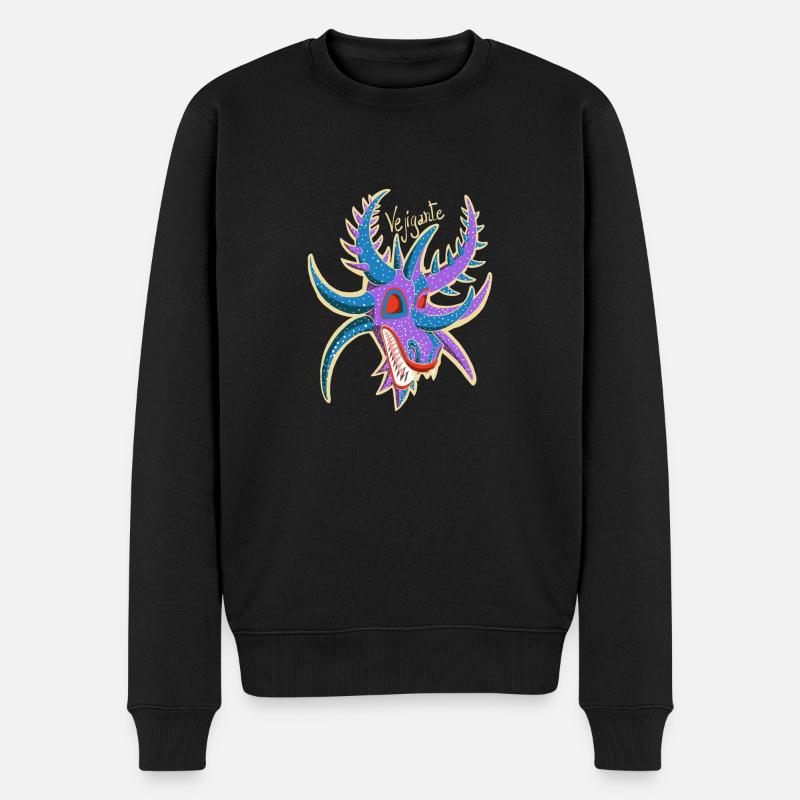 Vejigante Maske - Männer Premium Bio Pullover - Schwarz