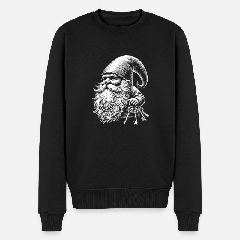 Schlüsselbund - Männer Premium Bio Pullover - Schwarz