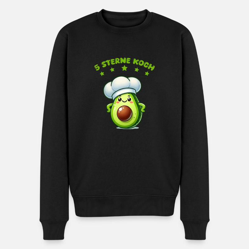 avocado koch - Männer Premium Bio Pullover - Schwarz