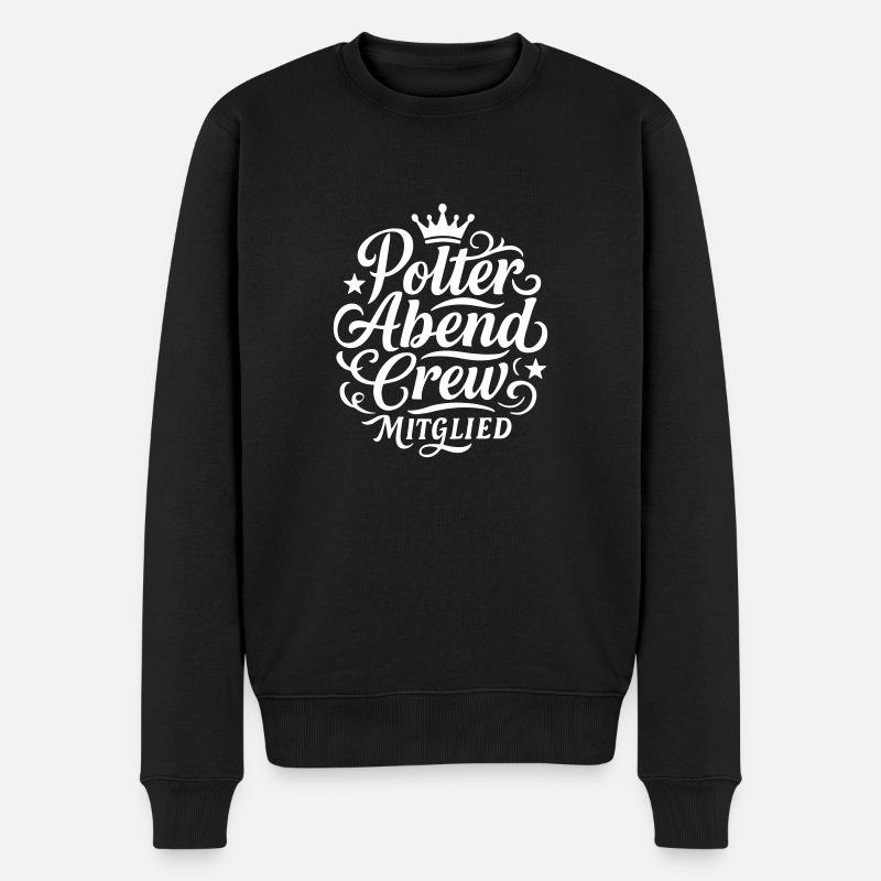 Polterabend Crew - Männer Premium Bio Pullover - Schwarz