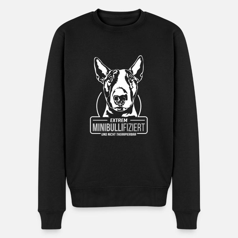 MINIBULLIFIZIERT Miniature Bullterrier Wilsigns - Männer Premium Bio Pullover - Schwarz