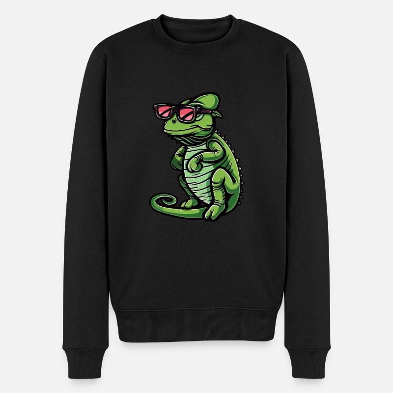 Chaméléon Cool Animal - Pull Premium bio Homme - noir