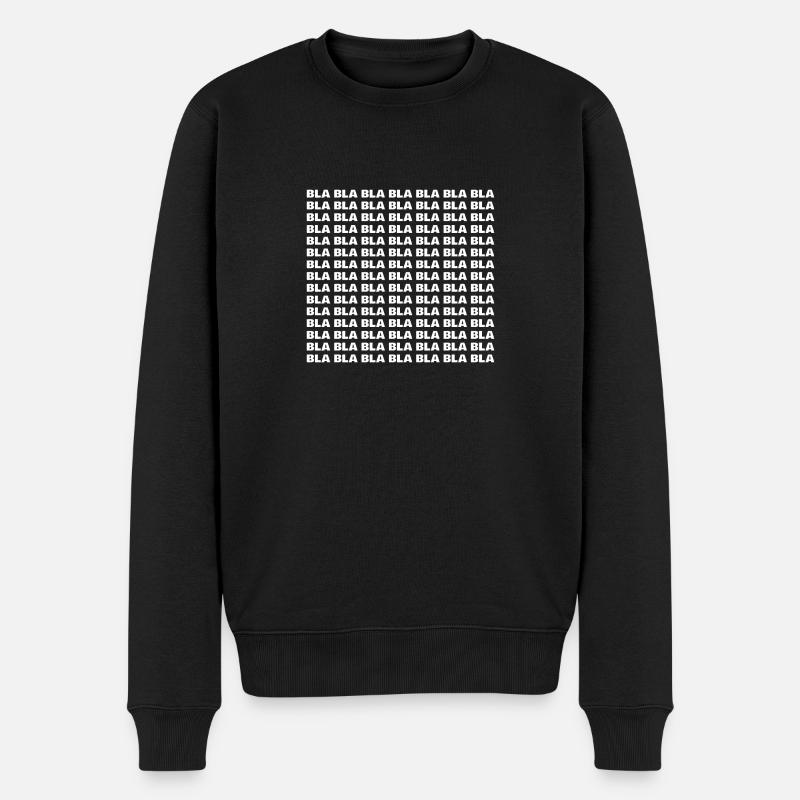 BlaBlaBla - Männer Premium Bio Pullover - Schwarz