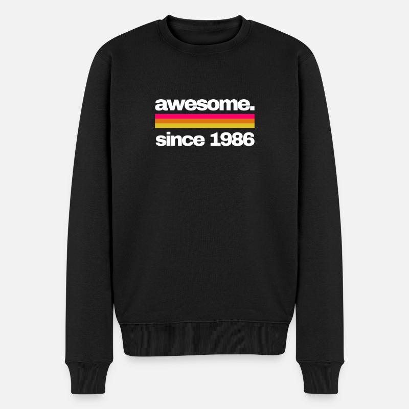 awesome since 1986 - Männer Premium Bio Pullover - Schwarz
