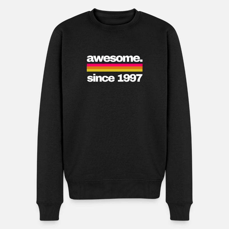 awesome since 1997 - Männer Premium Bio Pullover - Schwarz