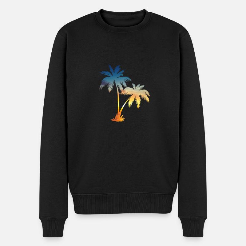 Summer palms - Pull Premium bio Homme - noir