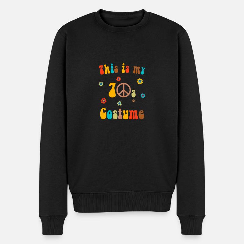 This Is My 70s Costume - Männer Premium Bio Pullover - Schwarz