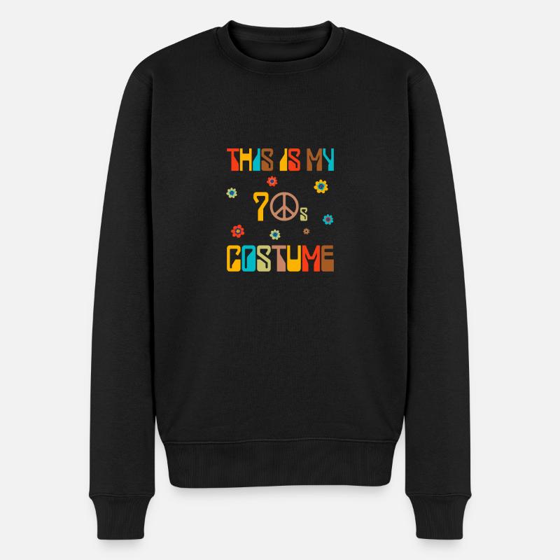 This Is My 70s Costume - Männer Premium Bio Pullover - Schwarz