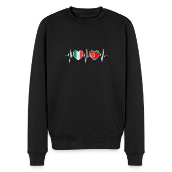 Italien und Eritrea Eritreische Fahne Flaggen - Männer Premium Bio Pullover - Schwarz - Vorne - Nico (187cm)