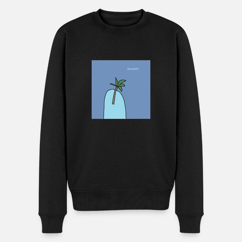 Facepalm - Männer Premium Bio Pullover - Schwarz