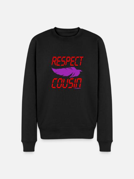Respect Cousin - Men's Premium Organic Jumper - black