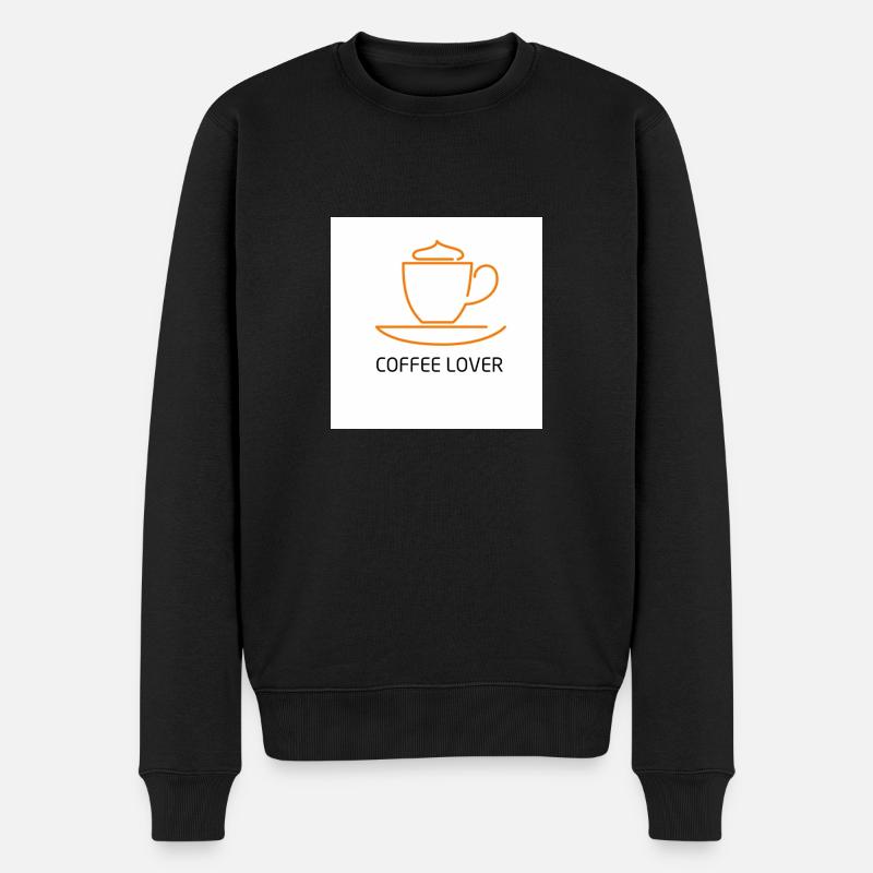 Coffee Lover - Männer Premium Bio Pullover - Schwarz