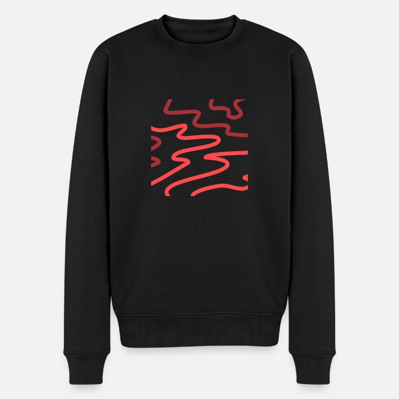 Abstrakter Ofen - Männer Premium Bio Pullover - Schwarz