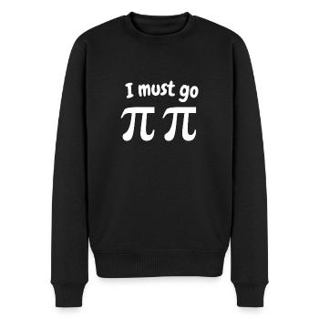 pi witz WC Toilette Mathe - Männer Premium Bio Pullover - Schwarz - Vorne - Nico (187cm)
