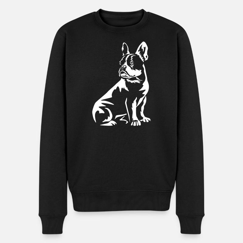 Französische Bulldogge "Black Edition" - Männer Premium Bio Pullover - Schwarz