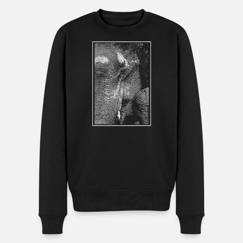 Weißer Elefant - Männer Premium Bio Pullover - Schwarz