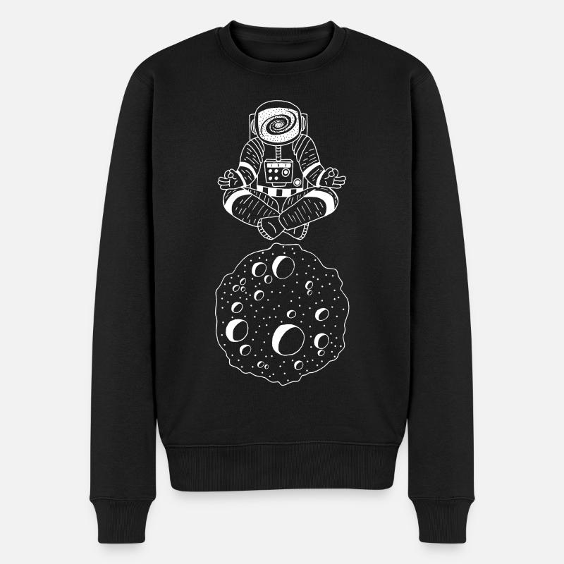 Galaktisches Yoga - Männer Premium Bio Pullover - Schwarz