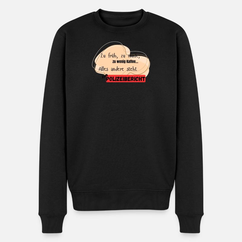 Polizeibericht lustig - Männer Premium Bio Pullover - Schwarz