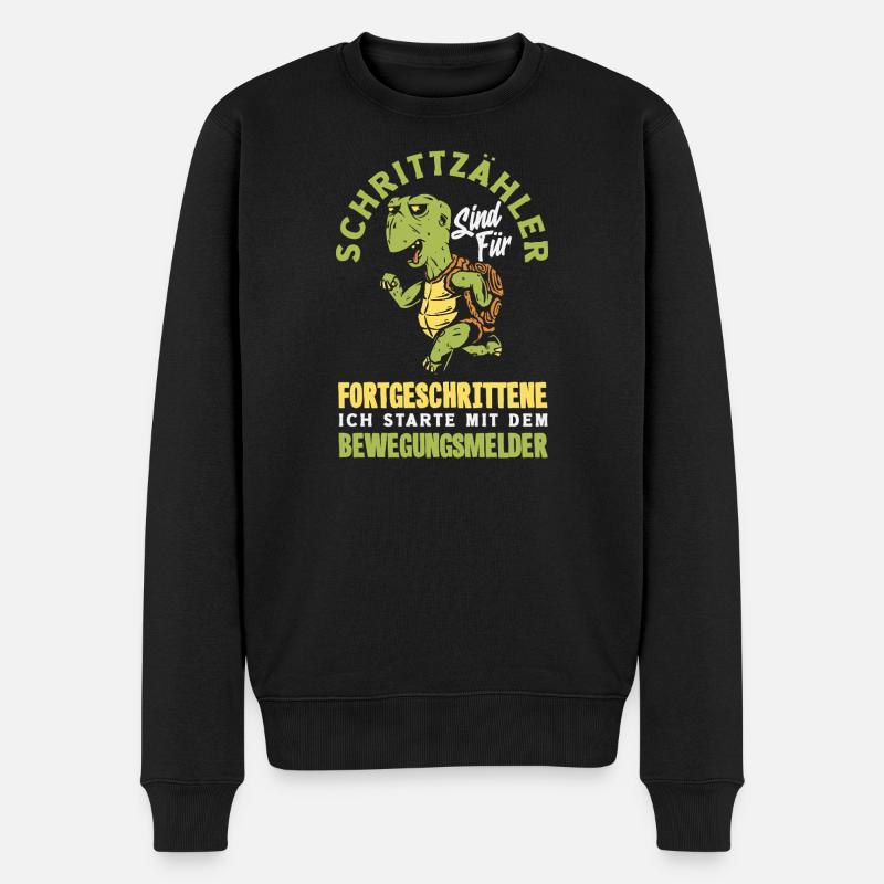 Podomètre? J’utilise le détecteur de mouvement - Pull Premium bio Homme - noir