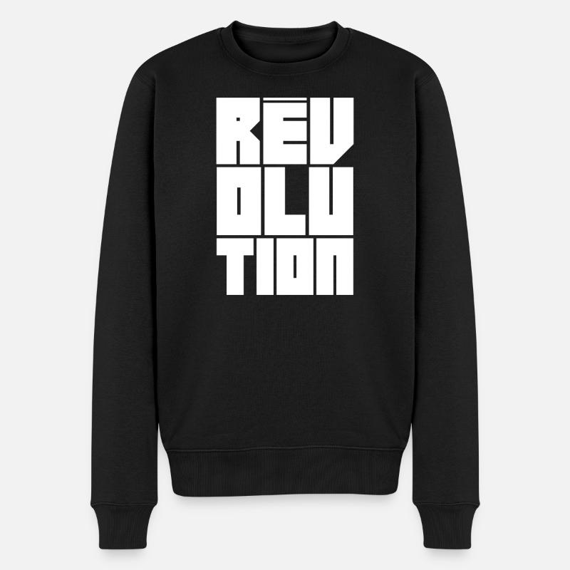 Rêv'olution - Männer Premium Bio Pullover - Schwarz