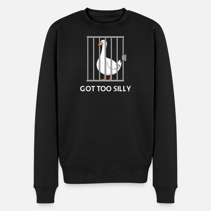 Goose – Wurde zu albern - Männer Premium Bio Pullover - Schwarz