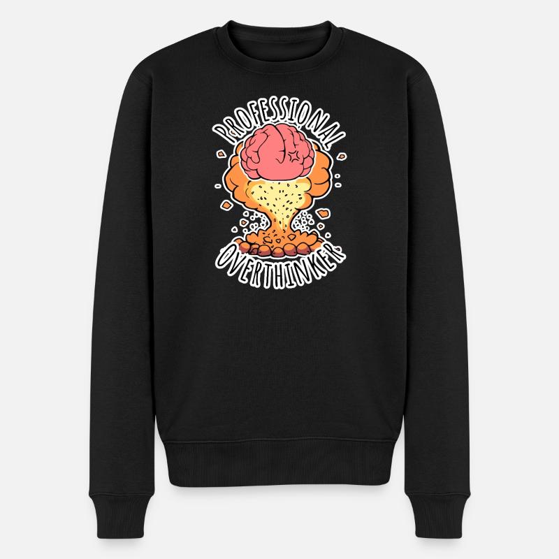 Professional Overthinker - Brain Explosion! - Men's Premium Organic Jumper - black