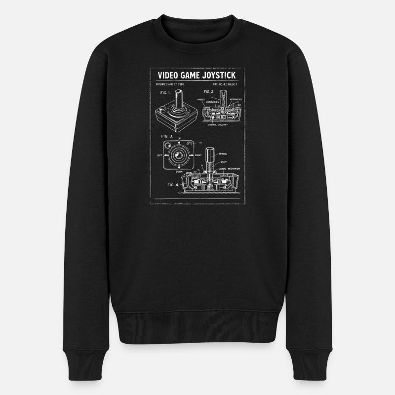 Plan rétro du joystick - Pull Premium bio Homme - noir