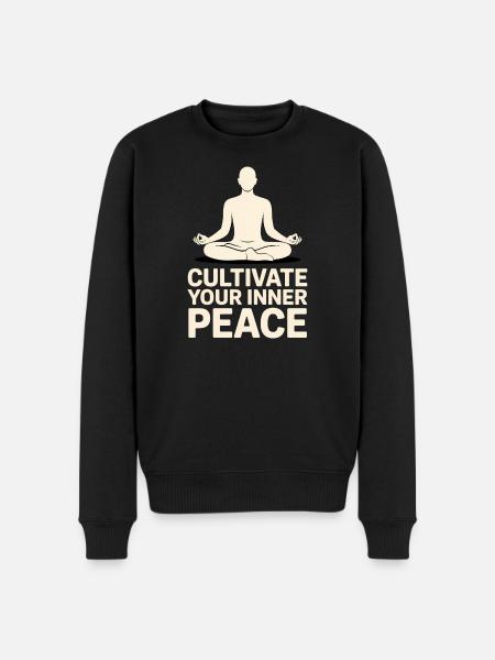 Qigong Tai Chi - Men's Premium Organic Jumper - black