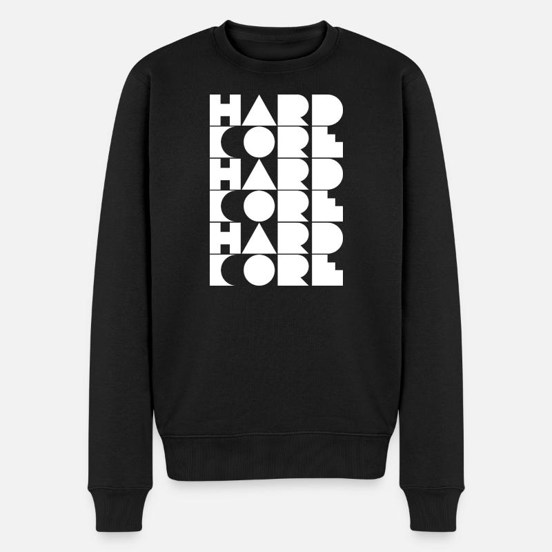 Hardcore Grid Typography - Ekologisk premiumtröja herr - svart
